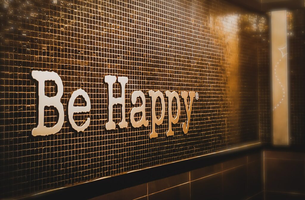 Be Happy Beschilderung